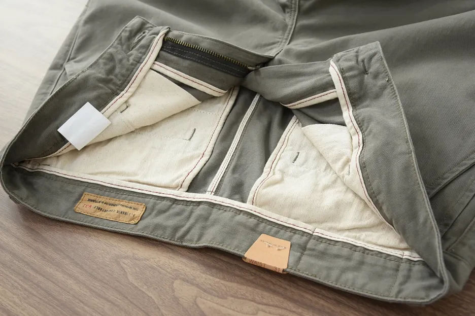 ✪ Retro - 100% Cotton Woven Twill Casual Straight Taper Chino ✪