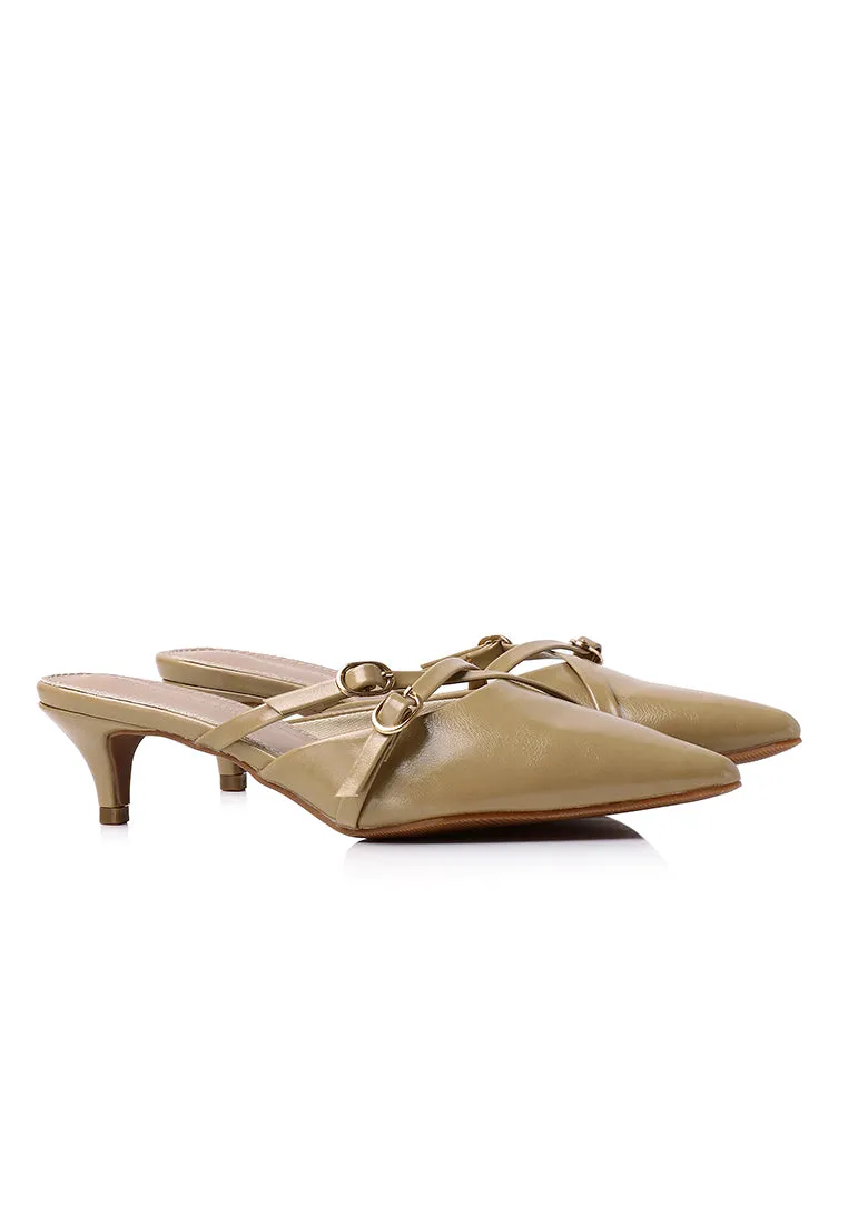 Asly Slip On Pumps Heels (Khaki)