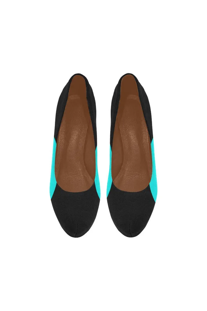 Black/Cyan Women's High Heels