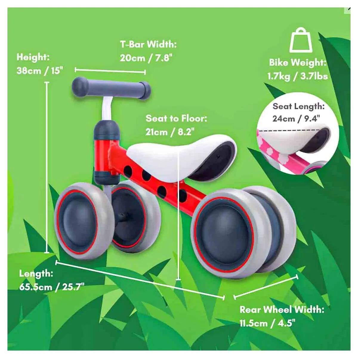 Boldcube Baby Ride-On Bike Betty Ladybird