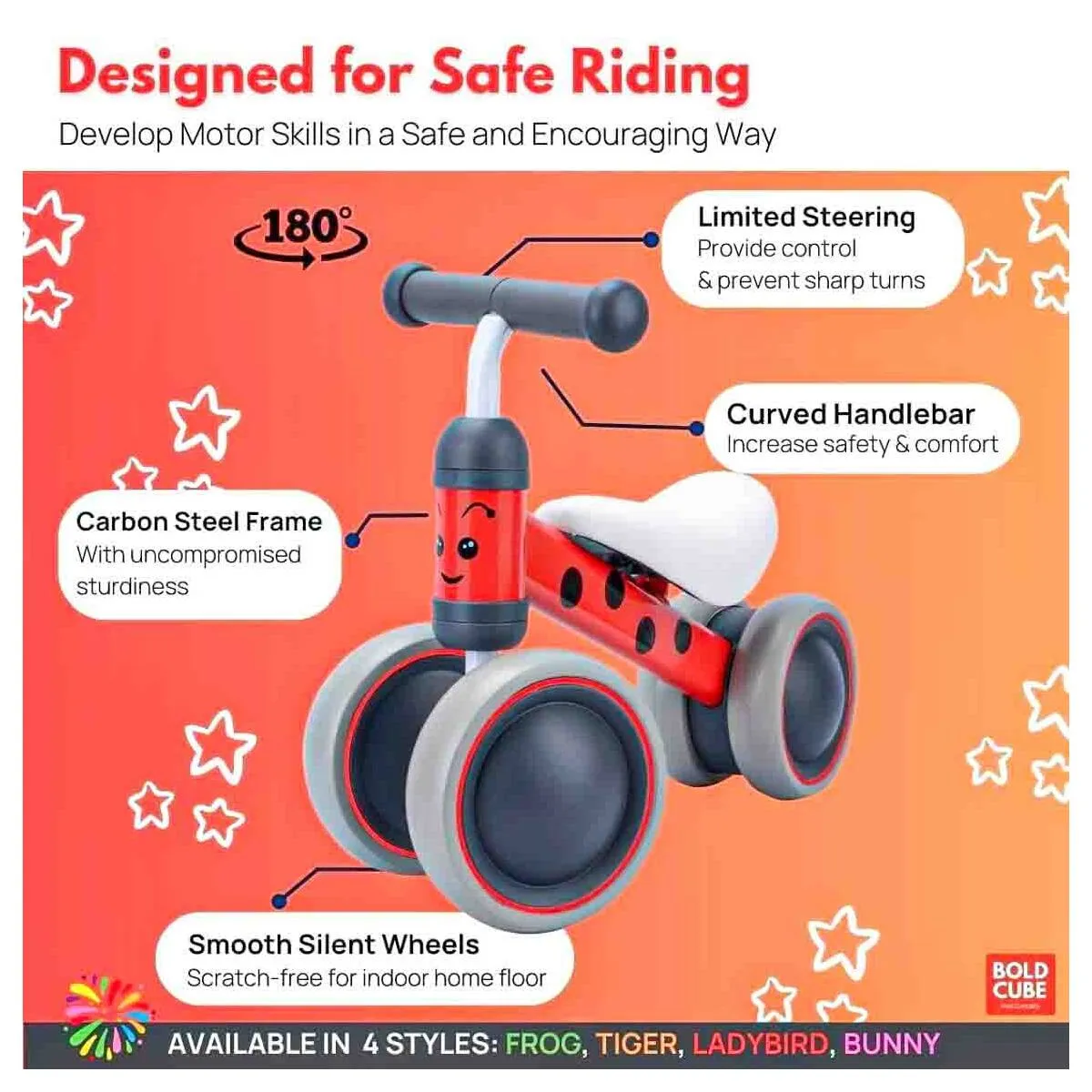 Boldcube Baby Ride-On Bike Betty Ladybird