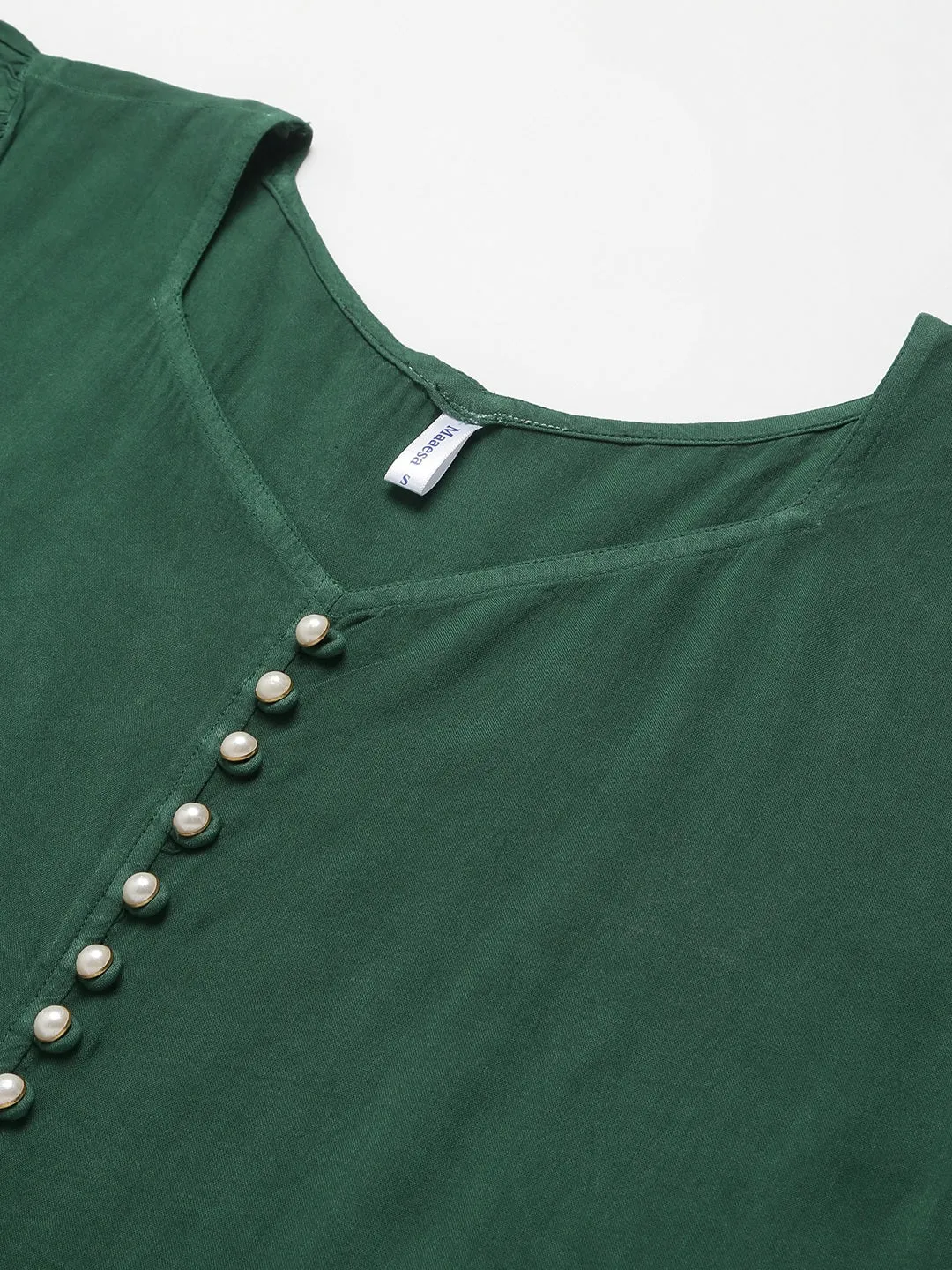 Bottle Green Ombre Tie Dye Rayon Dress