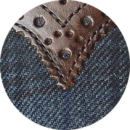 Brown Navy Leather Brogue Boots