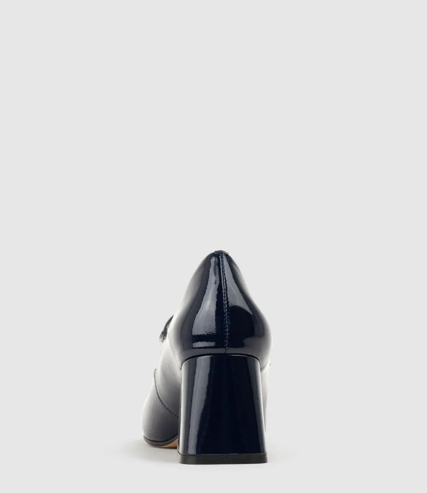 CELINA65 Mary Jane Pump in Navy Patent
