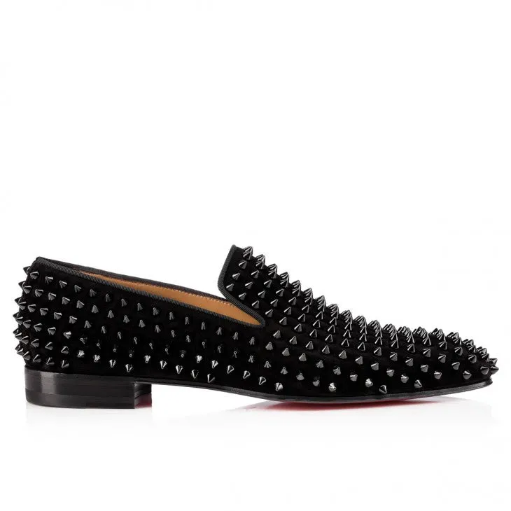 Christian Louboutin Black Dandelion Spikes Loafers