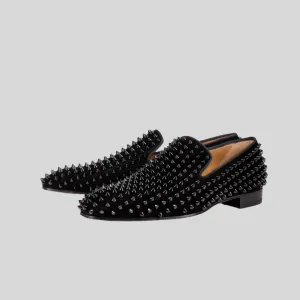 Christian Louboutin Black Dandelion Spikes Loafers