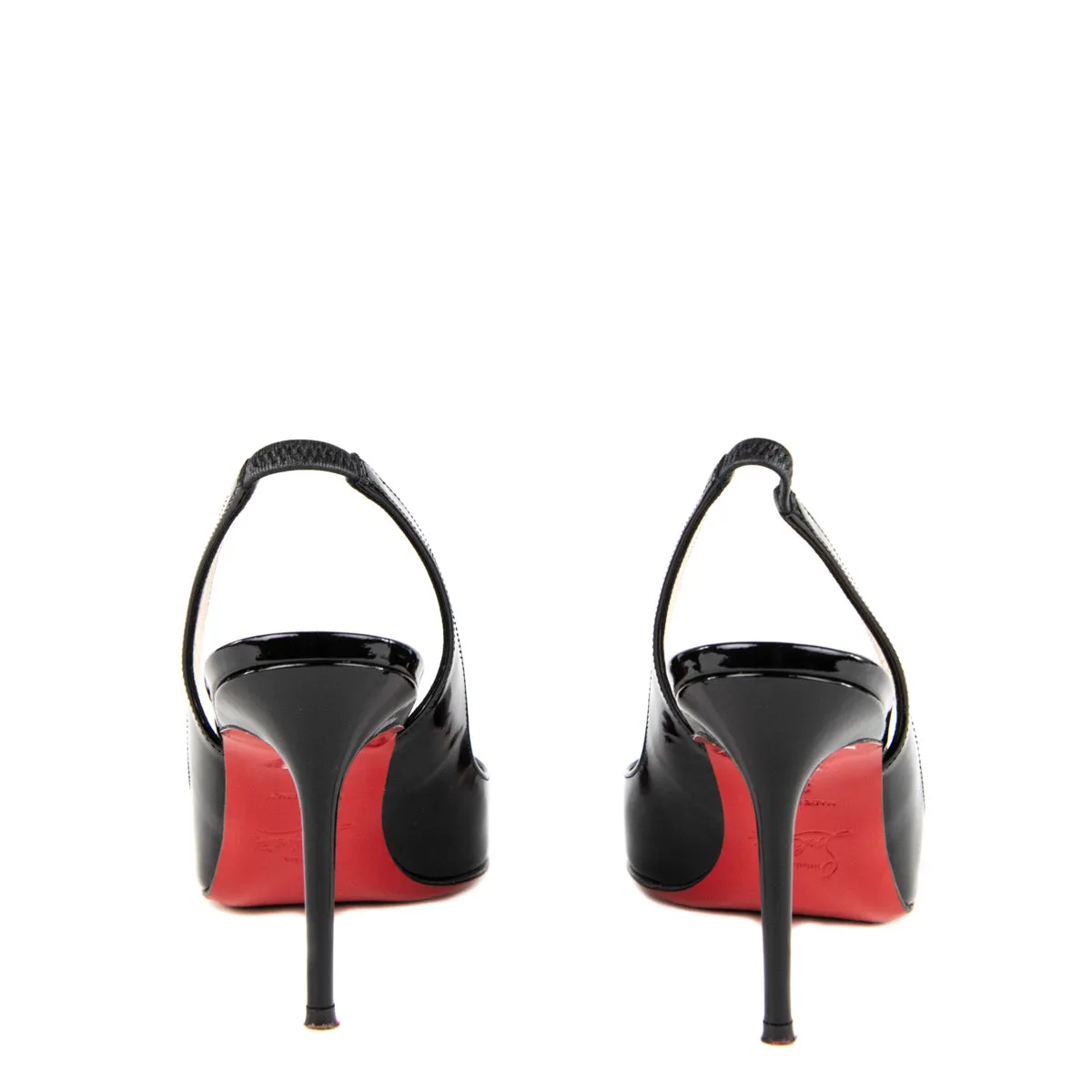 Christian Louboutin Black Patent Leather Slingback Pumps Size 5 | EU 35