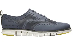 Cole Haan Mens Zerogrand No Stitch Brogue Lace-Up Oxfords  Color Ombre Blue-pumice Stone Size 12 M