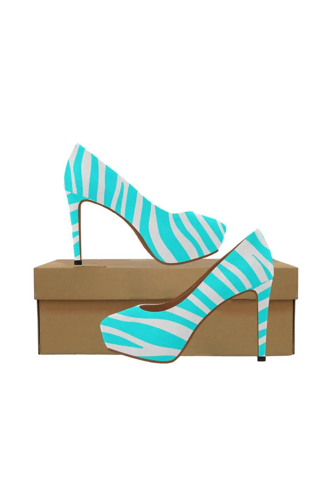 cyan pump 4 heels Women's High Heels (Model 044)