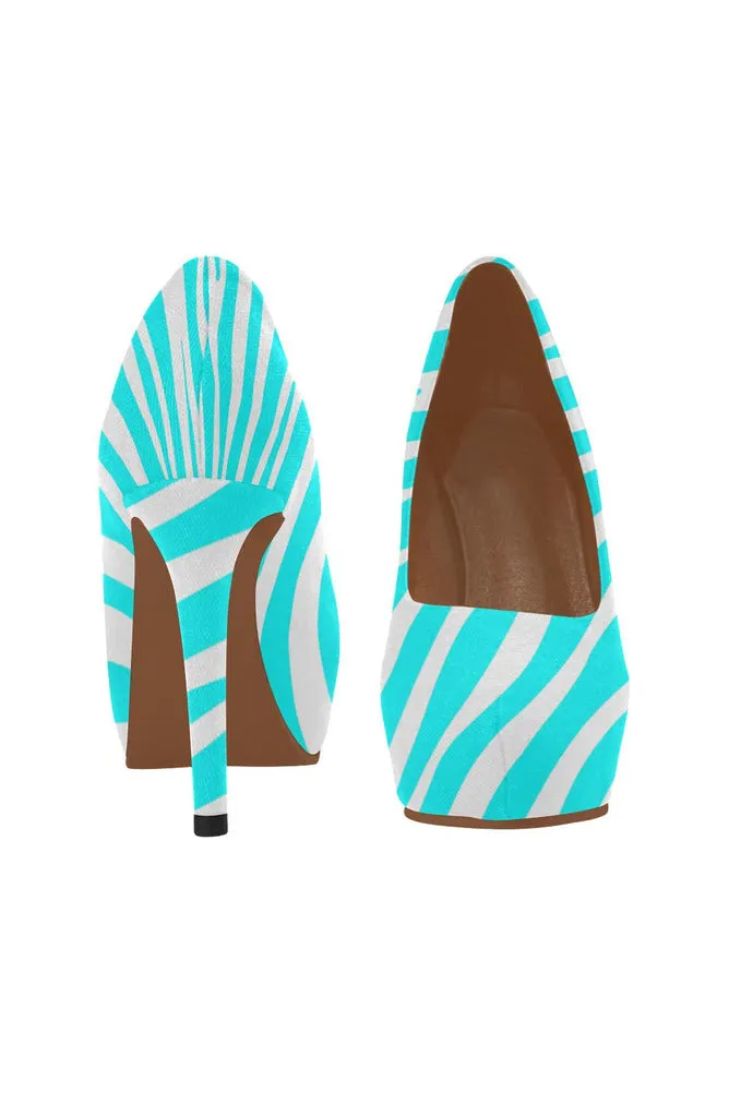 cyan pump 4 heels Women's High Heels (Model 044)