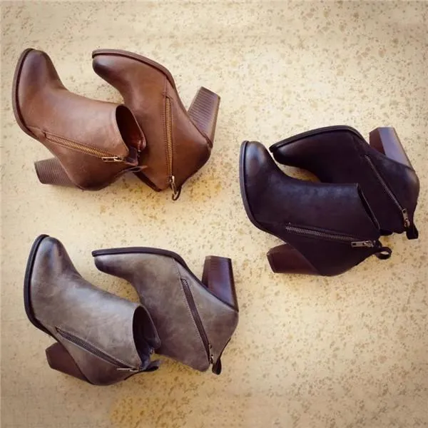 daily fashion mid heel boots