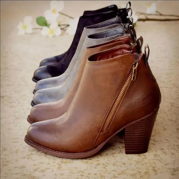 daily fashion mid heel boots