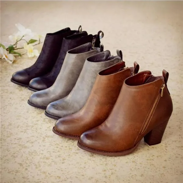 daily fashion mid heel boots