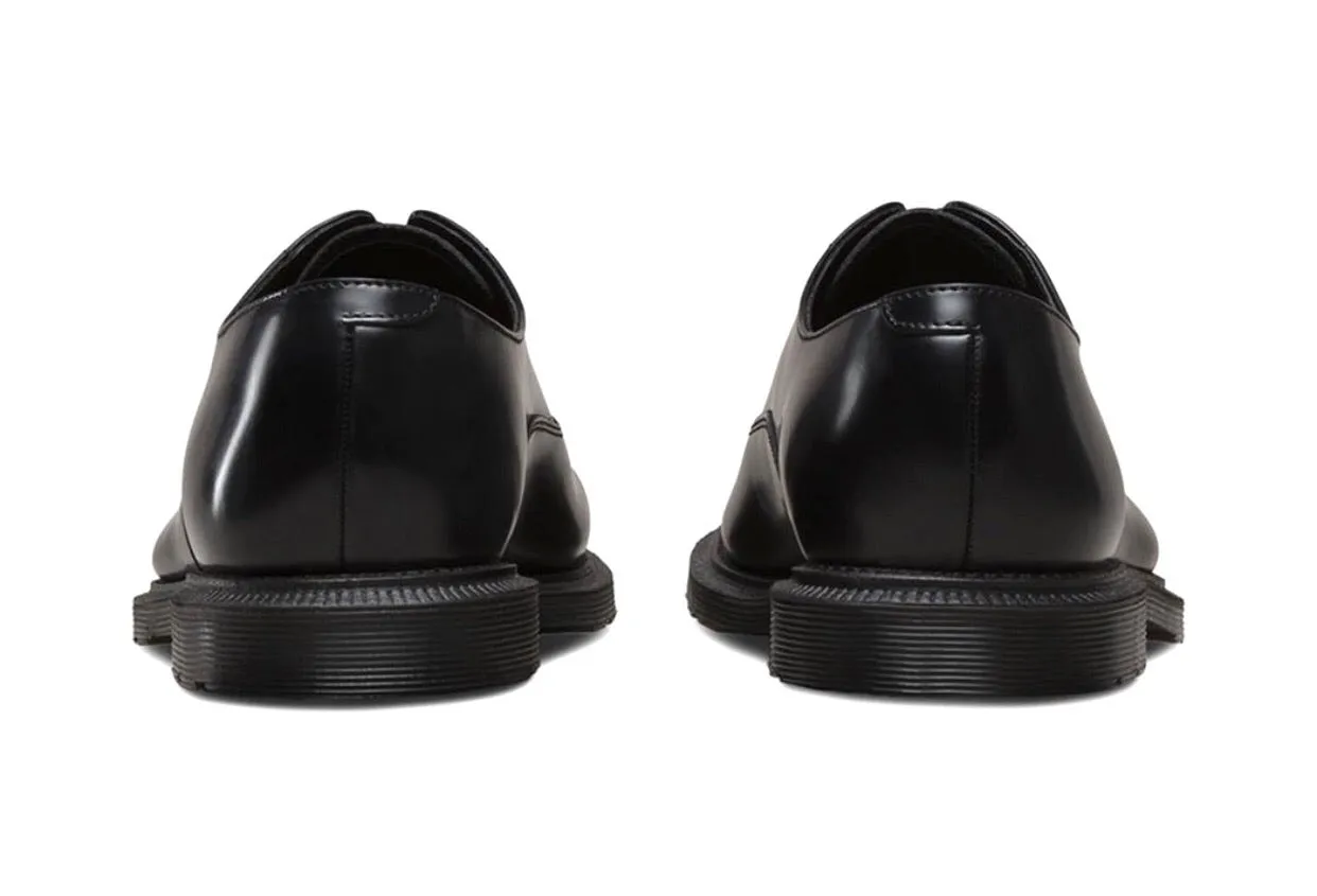 Dr. Martens Fawkes Black Polished Smooth 5 Eyelet Shoe