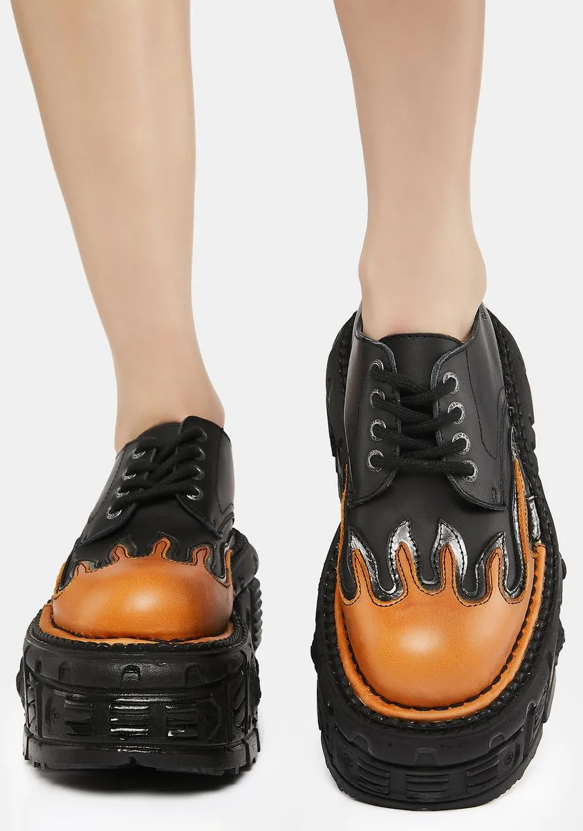 Flame M-Tank1553-C15 Platform Oxfords