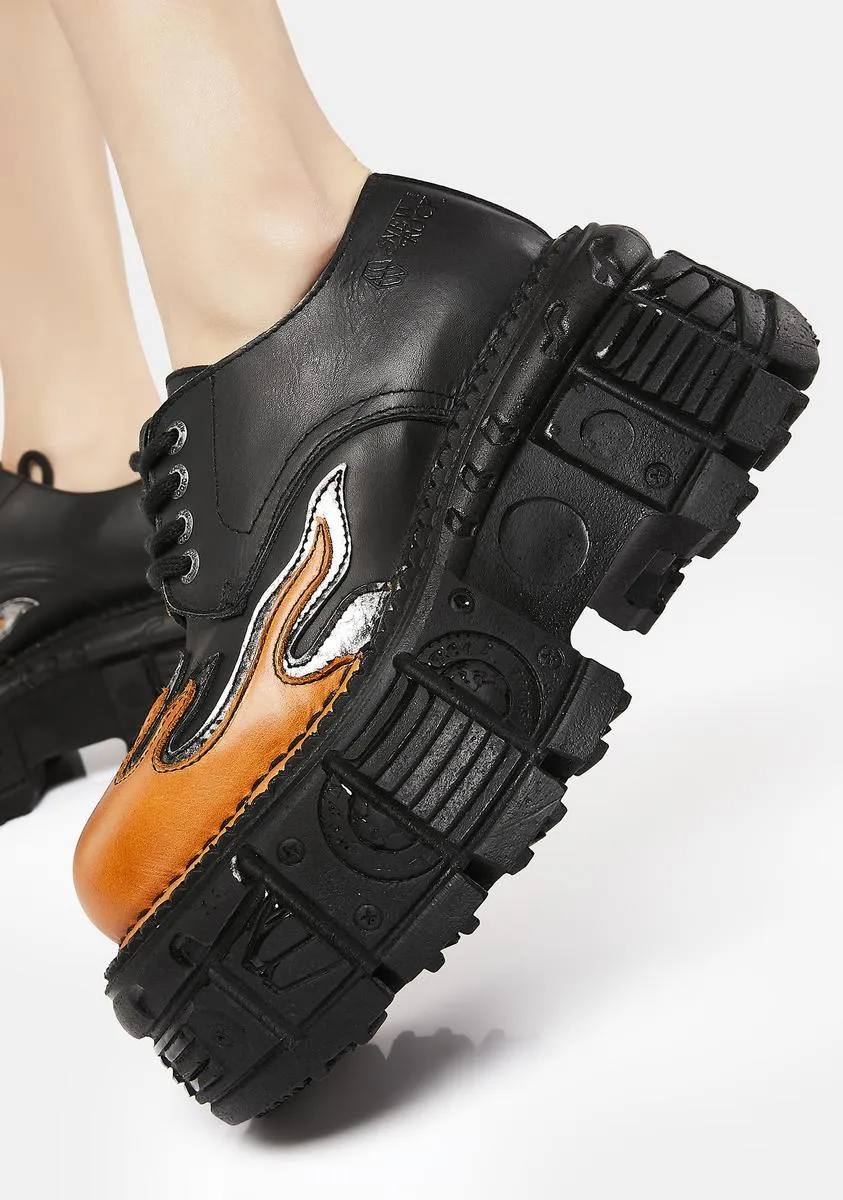Flame M-Tank1553-C15 Platform Oxfords