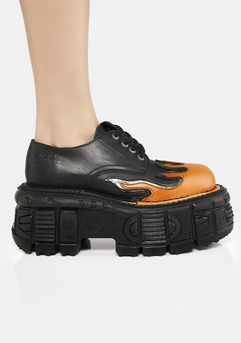 Flame M-Tank1553-C15 Platform Oxfords