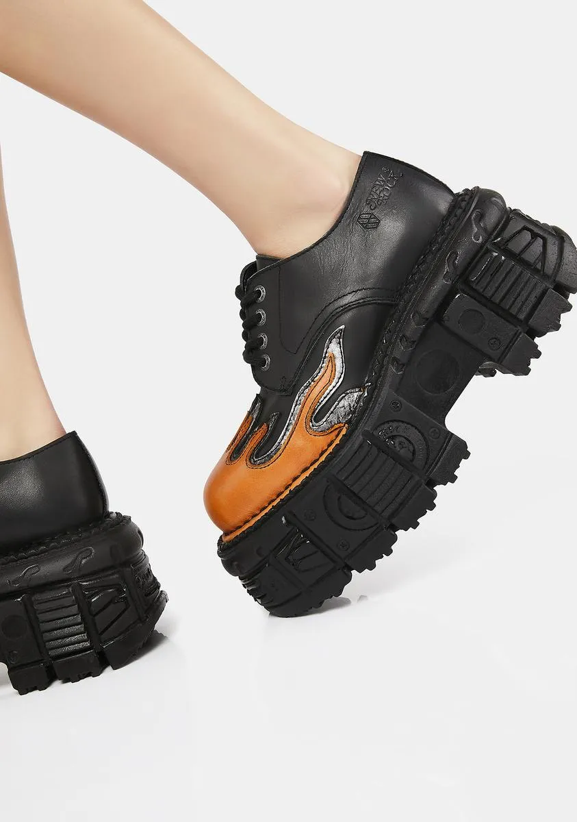 Flame M-Tank1553-C15 Platform Oxfords