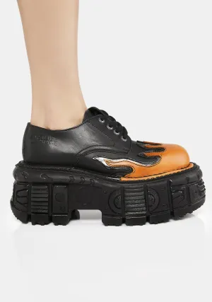 Flame M-Tank1553-C15 Platform Oxfords
