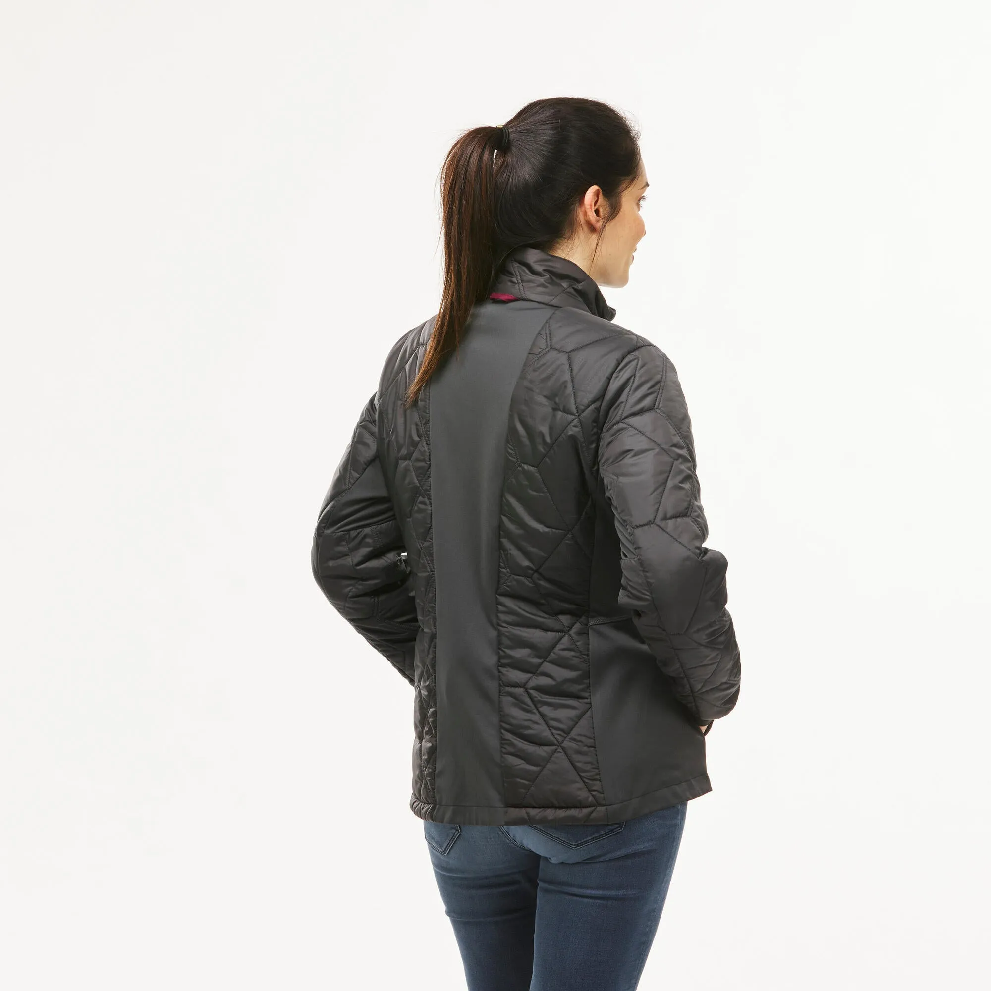 Forclaz Women's Travel Backpacking Waterproof 3-in-1 Jacket Travel 500 17.6F