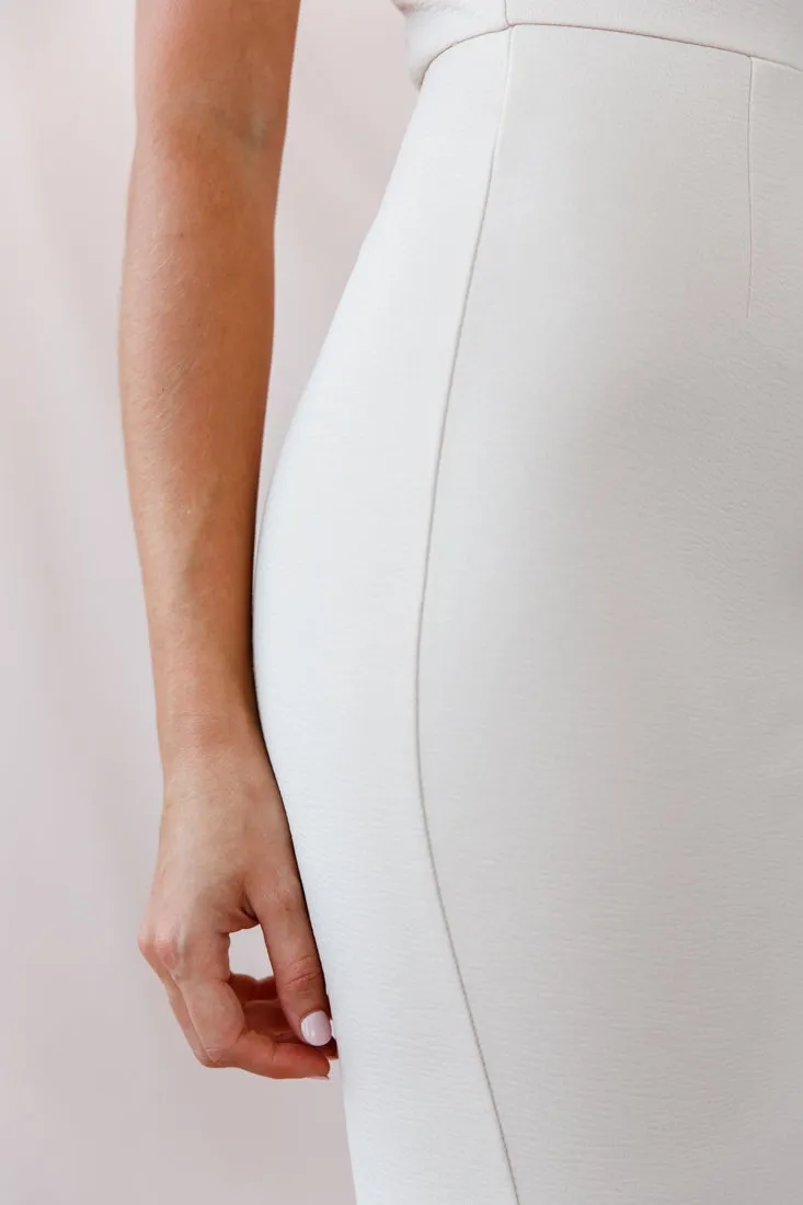 Georgia Square Neckline Midi Dress Nude