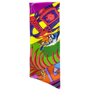 Hermes Multicolor Silk Carre en Carres Maxi Twilly