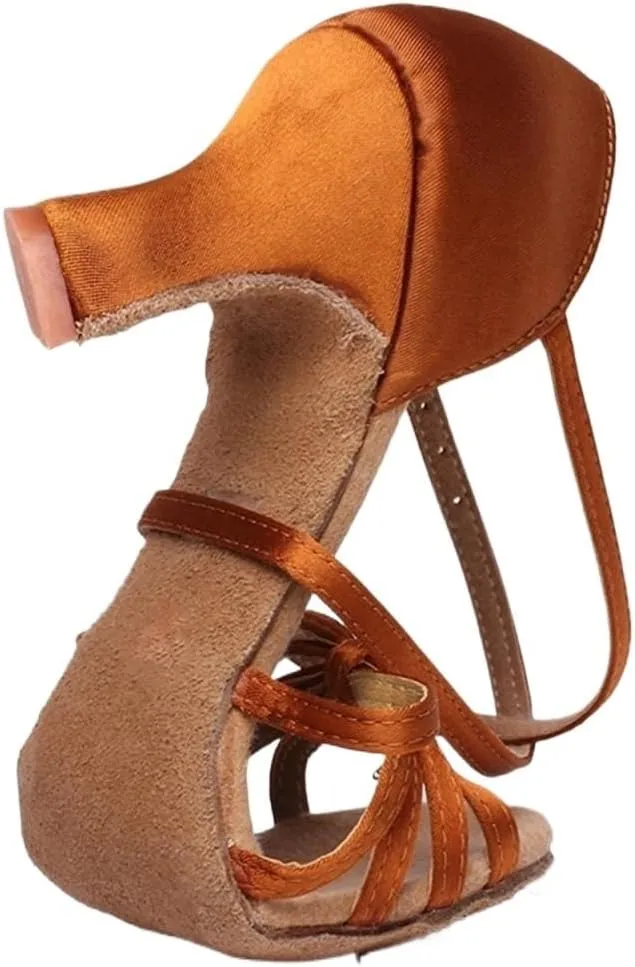 High Heels High-Heeled Latin Dance Shoes for Women and Girls Soft Ballroom Dance Sandals for Tango and Salsa