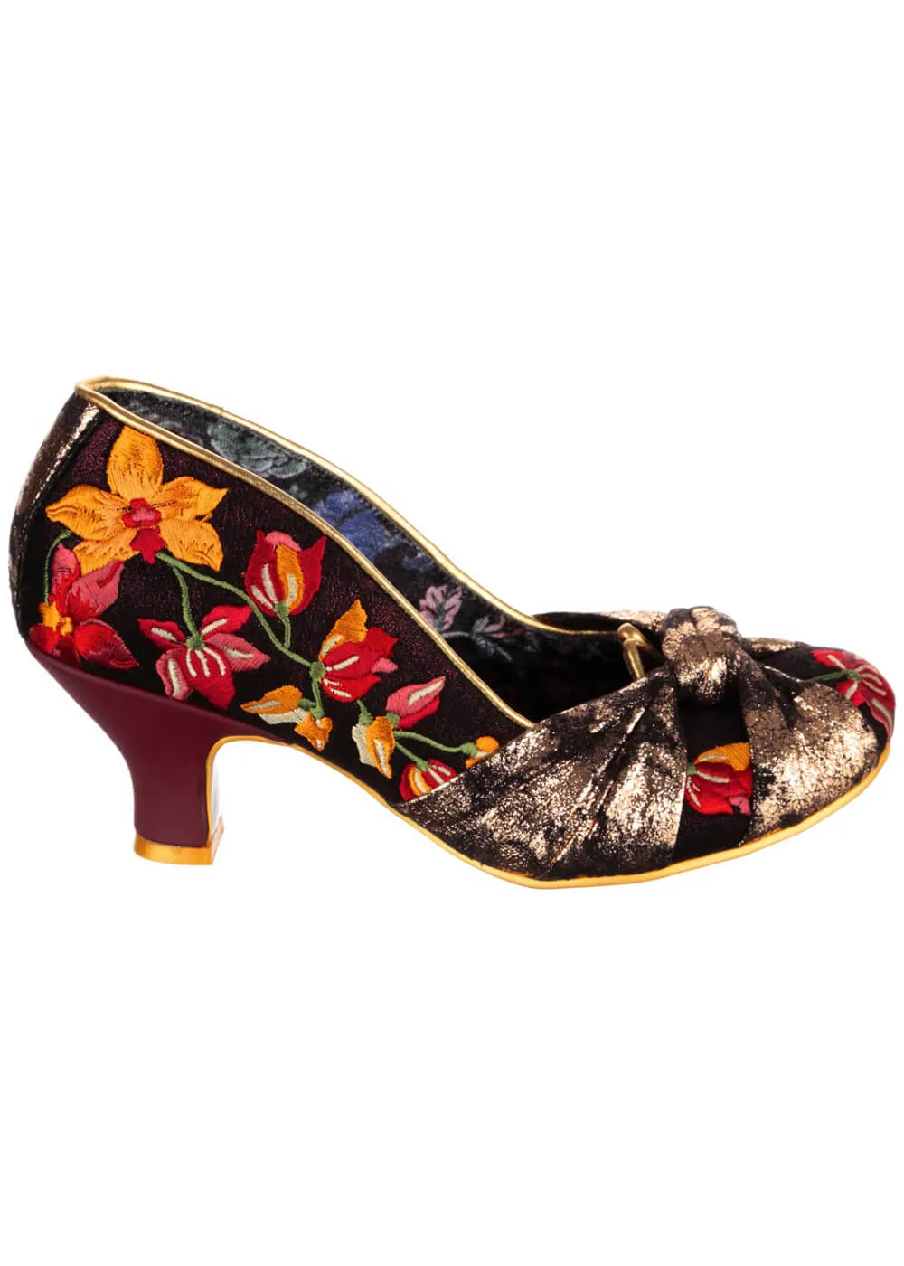 Irregular Choice Orchiding Me Pumps Bordeaux Red