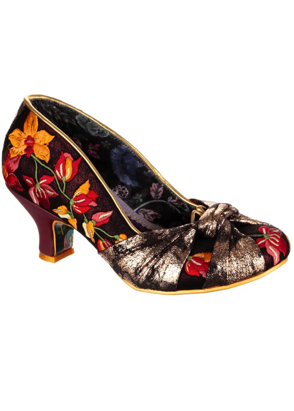 Irregular Choice Orchiding Me Pumps Bordeaux Red