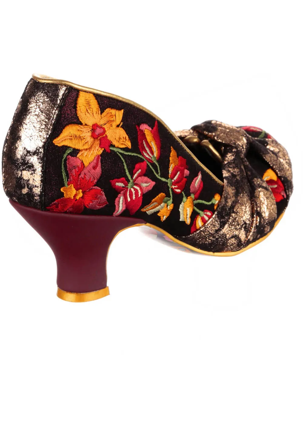 Irregular Choice Orchiding Me Pumps Bordeaux Red