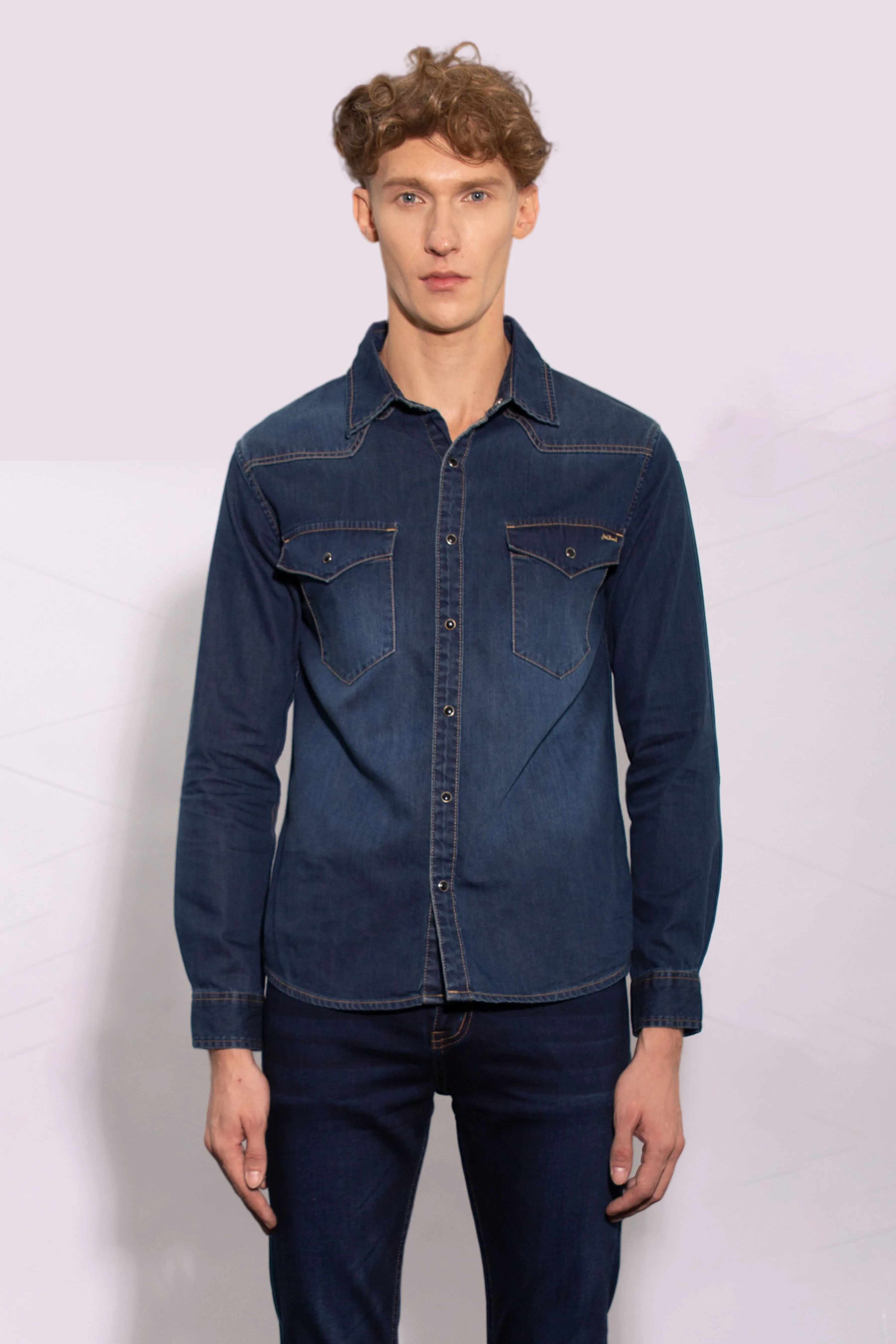 Jack Russel - Men Shirts - Handwerk J-SHT1/DB - Dark Blue
