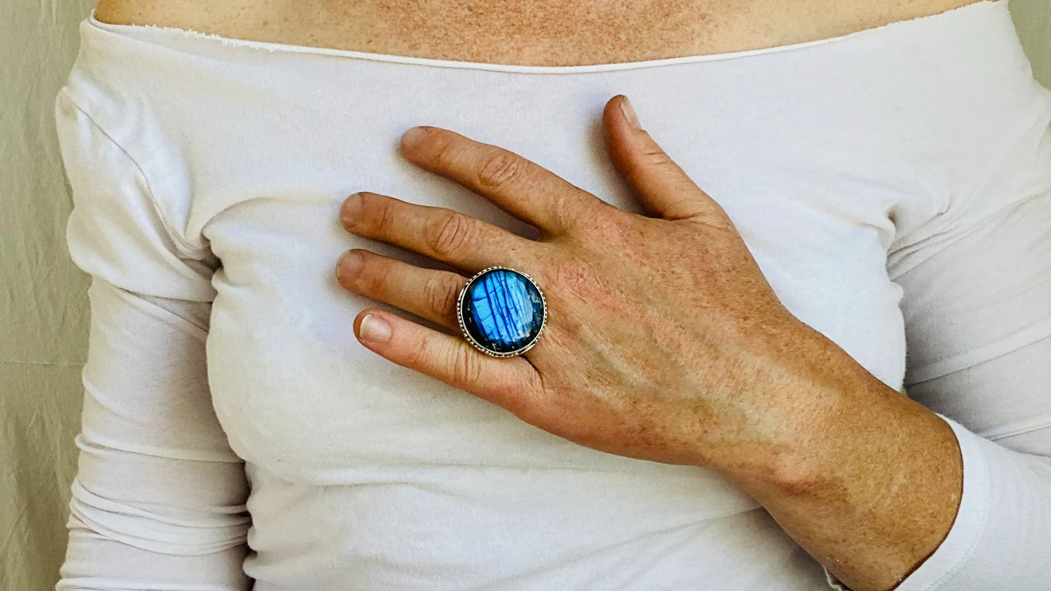 Labradorite Ring. Size 7