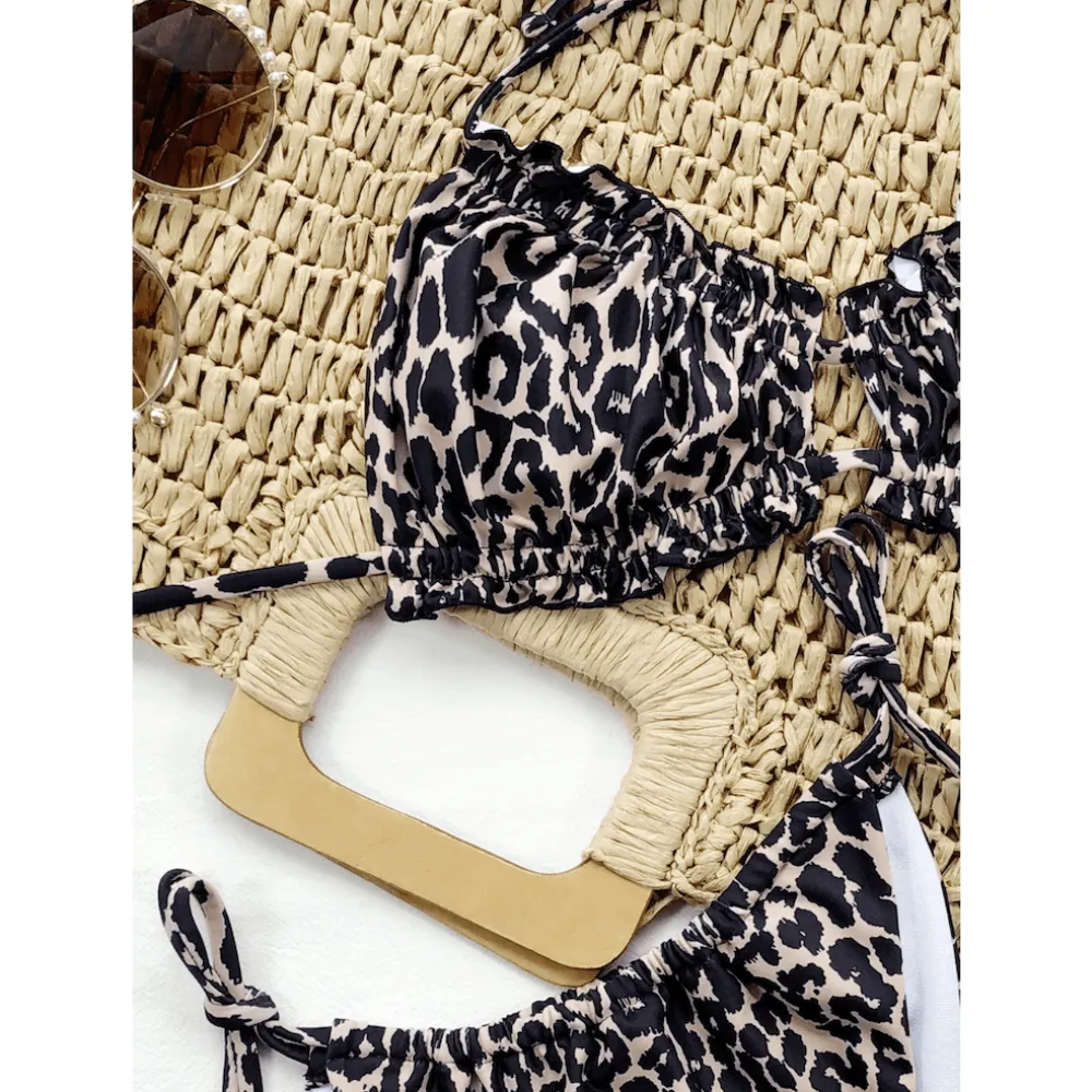 Leopard Print Low-Rise Bikini  Stylish and Comfortable Swimwear