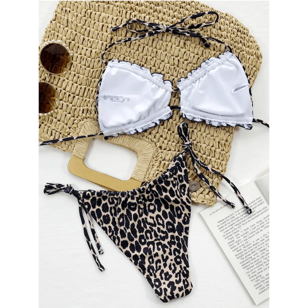 Leopard Print Low-Rise Bikini  Stylish and Comfortable Swimwear
