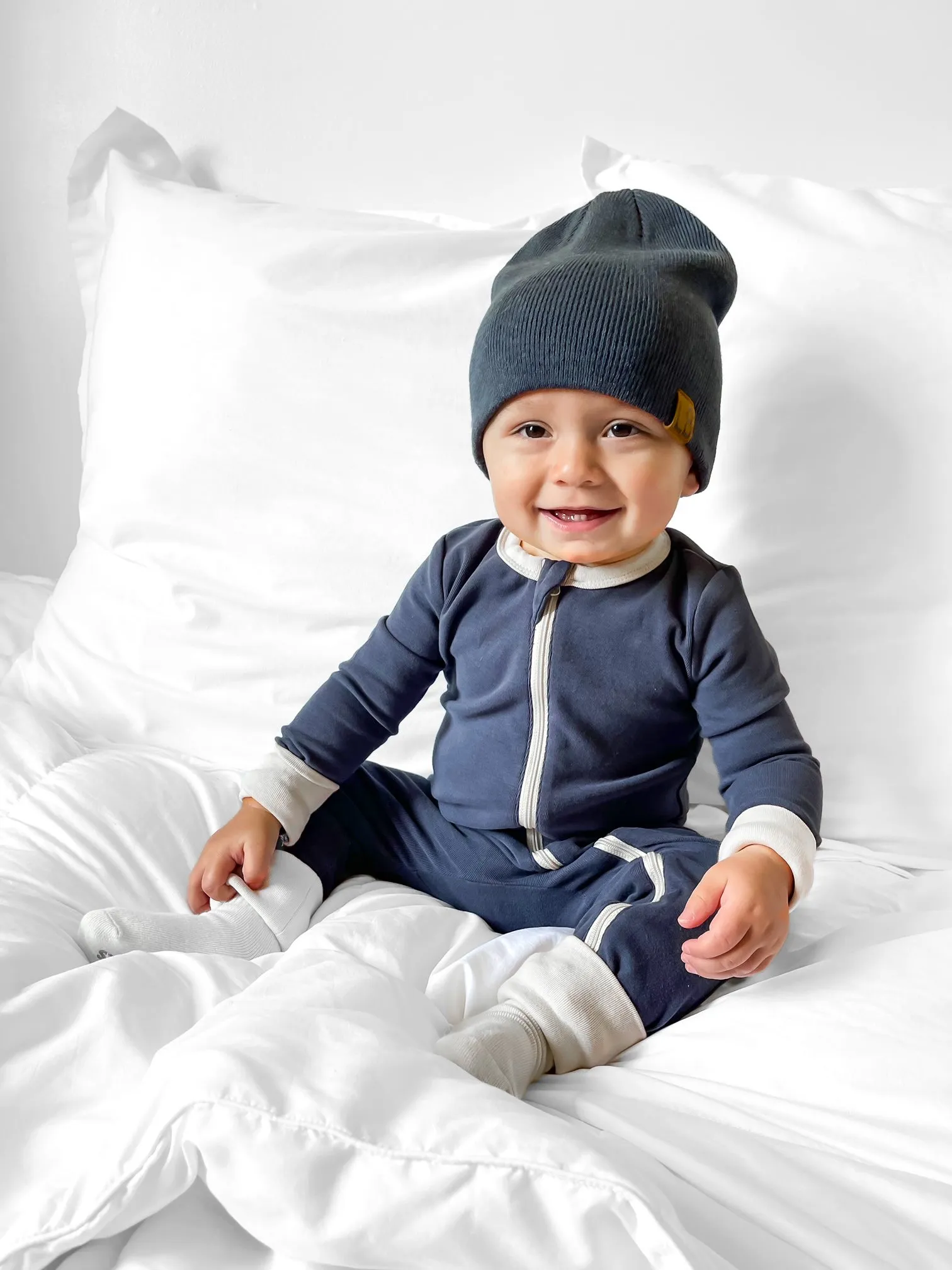 Little Bipsy - Knit Beanie in Navy (L)