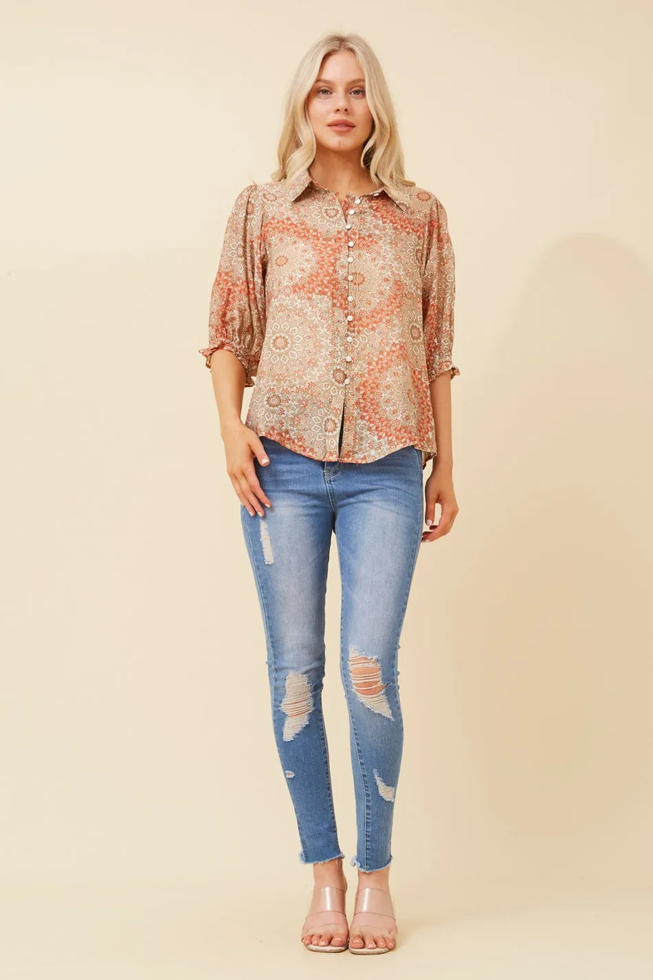 LONDYN MANDELA PRINT SHIRT