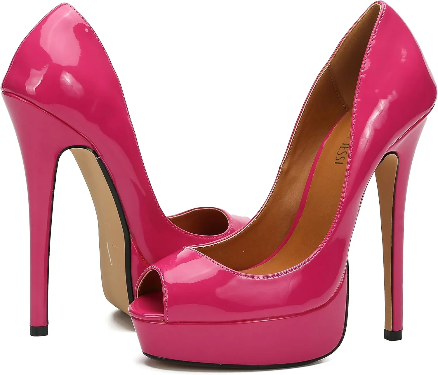 MAIERNISI JESSI Unisex Men's Women's Flatform High Heels Peep Toe Stiletto Pumps