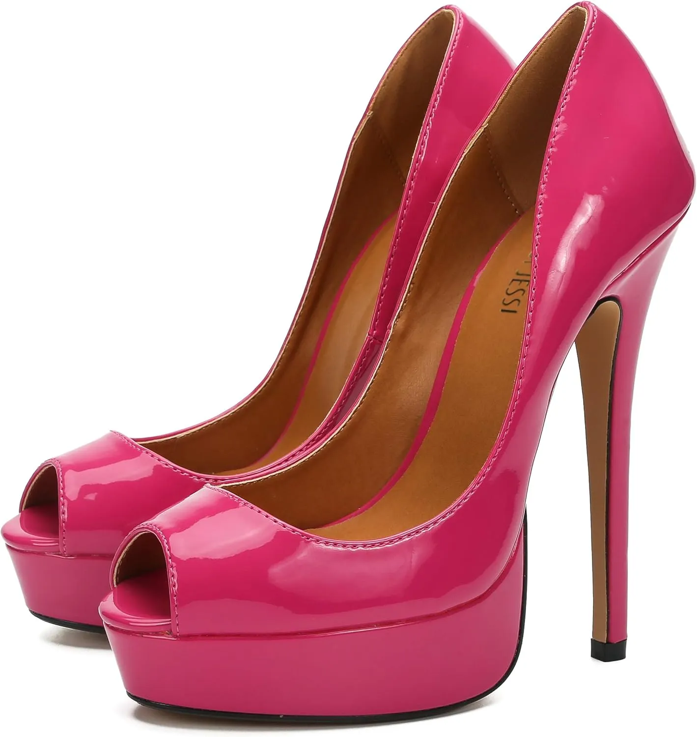 MAIERNISI JESSI Unisex Men's Women's Flatform High Heels Peep Toe Stiletto Pumps