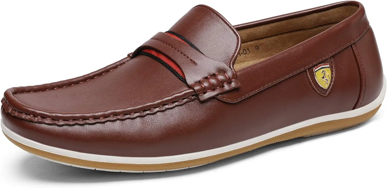 Men's Italian Style Black Vegan Leather Moccasin Loafers