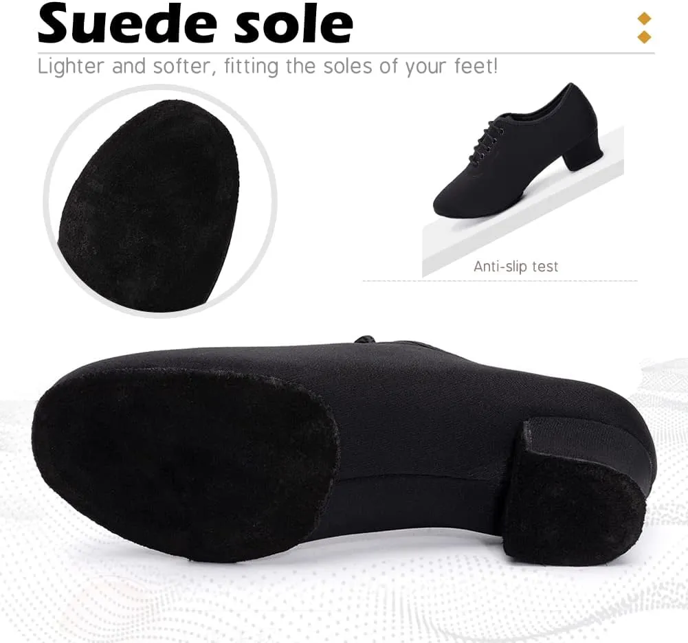 Men's Professional Latin Dance Shoes Lace-up Ballroom Tango Waltz Salsa Modern Dance Performance Shoes,Model 518