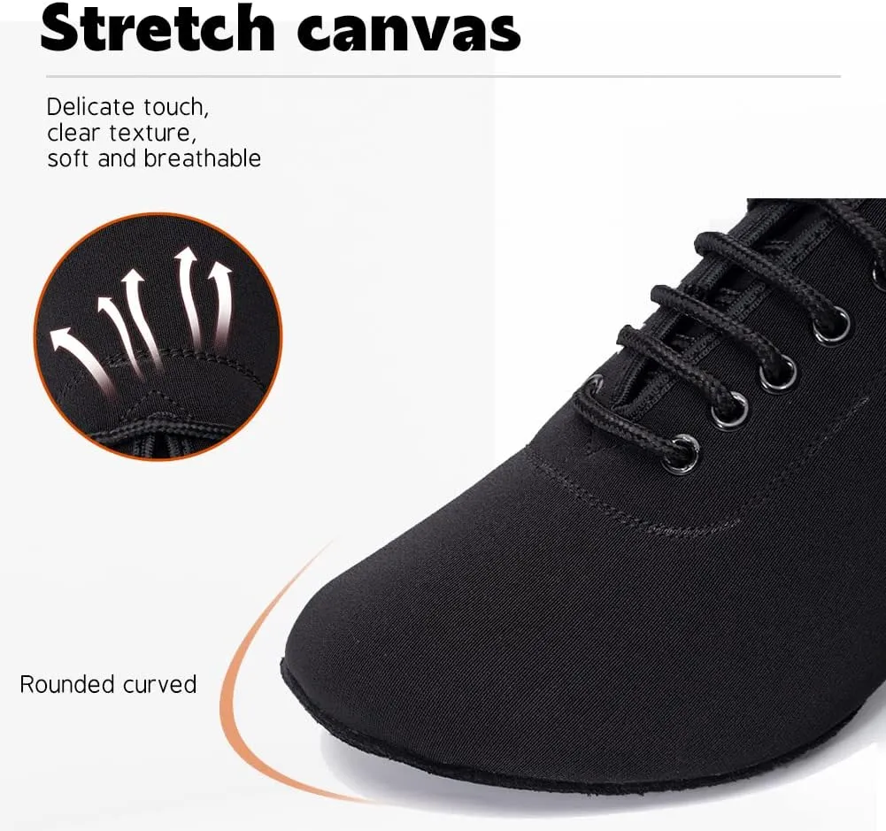 Men's Professional Latin Dance Shoes Lace-up Ballroom Tango Waltz Salsa Modern Dance Performance Shoes,Model 518
