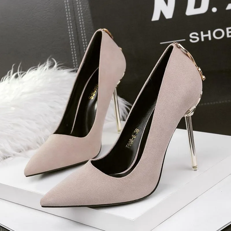 Metal Bow Pointed Toe Stiletto Heel Pumps Bridal Shoes