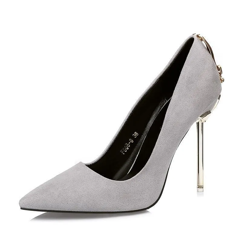 Metal Bow Pointed Toe Stiletto Heel Pumps Bridal Shoes