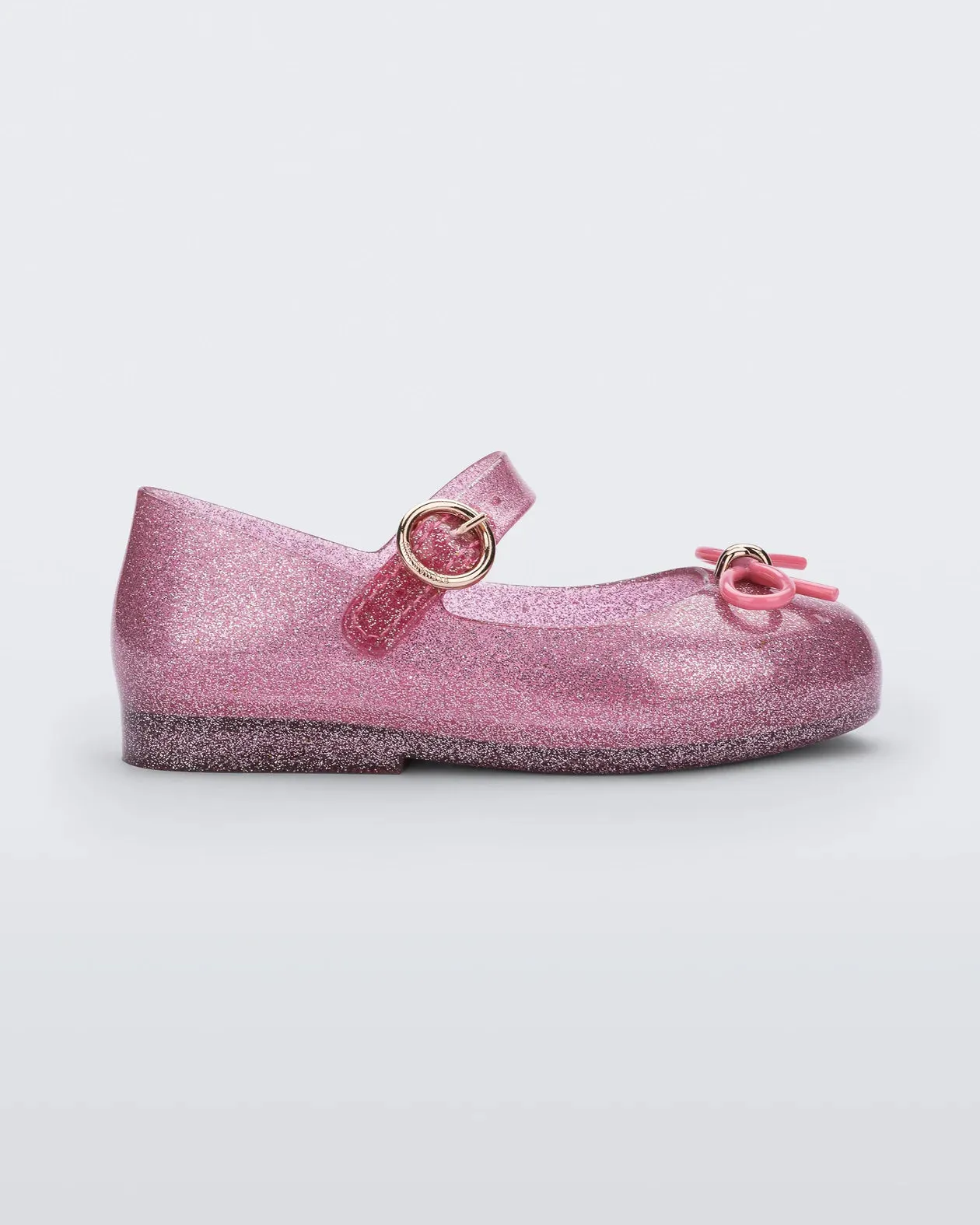 Mini Melissa Sweet Love Pink Glitter Shoes