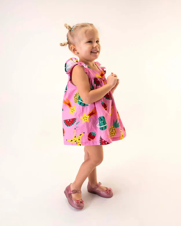 Mini Melissa Sweet Love Pink Glitter Shoes