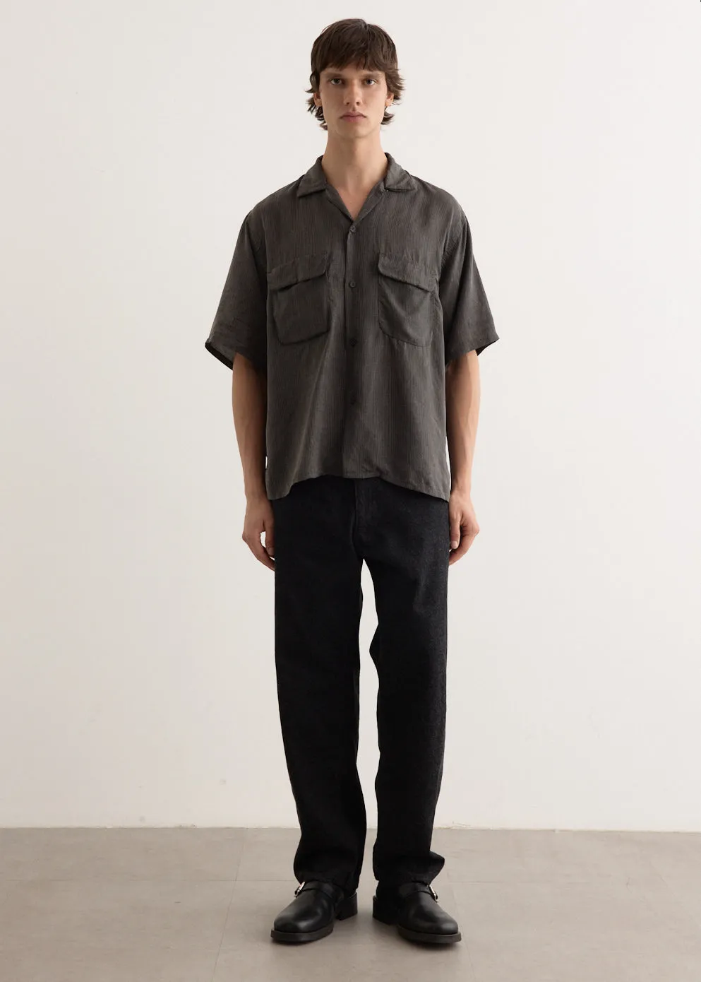 Open Collared Short Sleeve Shirt
