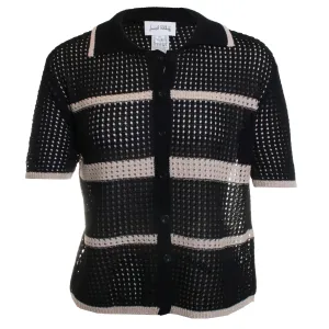 Open Knit Stripe Coverup