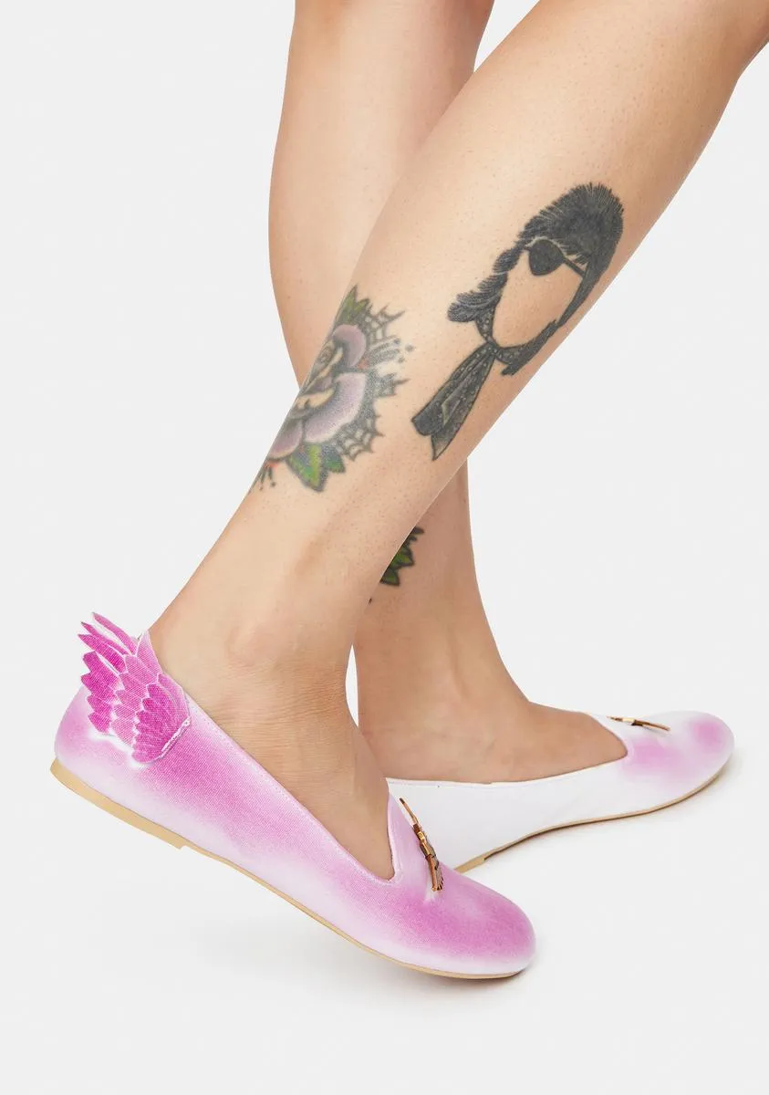 Pink Color Changing Flyh Wing Flats