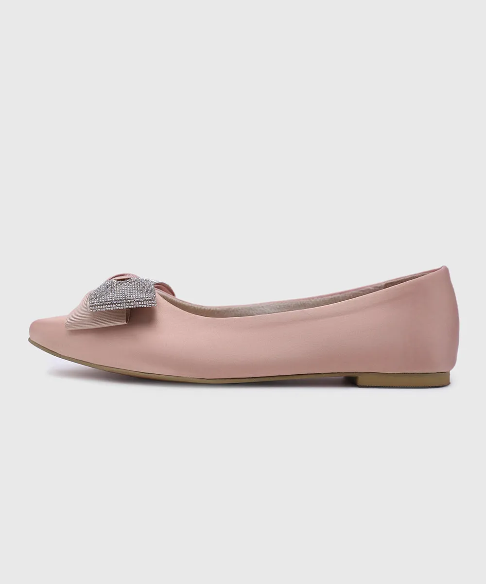 Pink Faux Leather Pumps