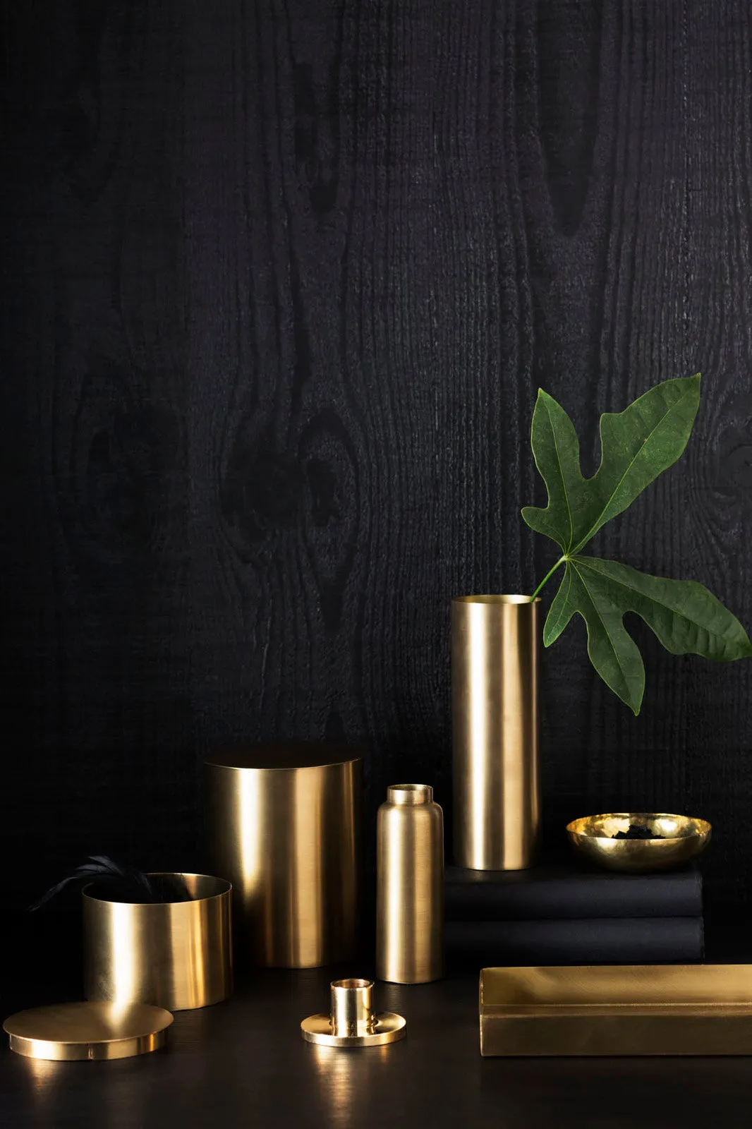 Polished Cylinder Vase - Brass